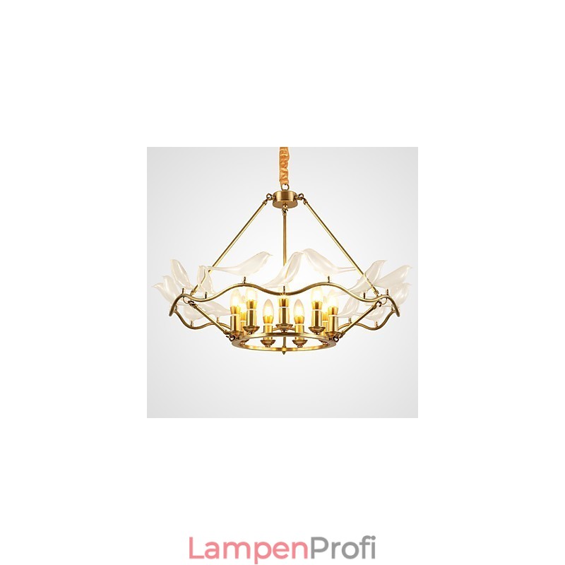 Modernes zeitgenössisches Messing-Feature für Designer-Metall-Kronleuchter