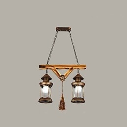 Rustikale Lodge Globe Vintage Retro Country Malerei Feature für Mini-Stil Designer Metall Kronleuchter
