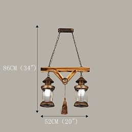 Rustikale Lodge Globe Vintage Retro Country Malerei Feature für Mini-Stil Designer Metall Kronleuchter
