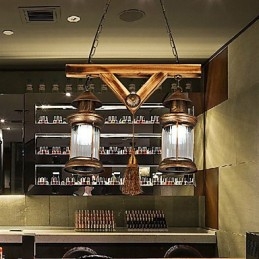 Rustikale Lodge Globe Vintage Retro Country Malerei Feature für Mini-Stil Designer Metall Kronleuchter