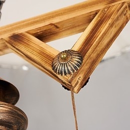 Rustikale Lodge Globe Vintage Retro Country Malerei Feature für Mini-Stil Designer Metall Kronleuchter