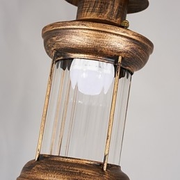 Rustikale Lodge Globe Vintage Retro Country Malerei Feature für Mini-Stil Designer Metall Kronleuchter