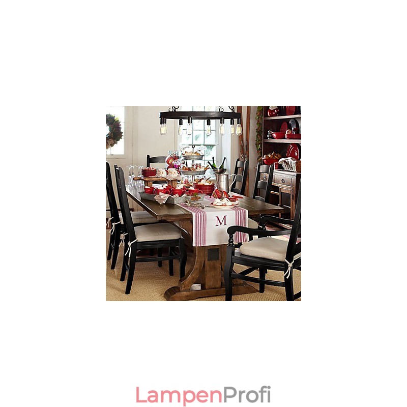 Pendelleuchte aus Eisen im Retro-Stil mit 8 Lichtern