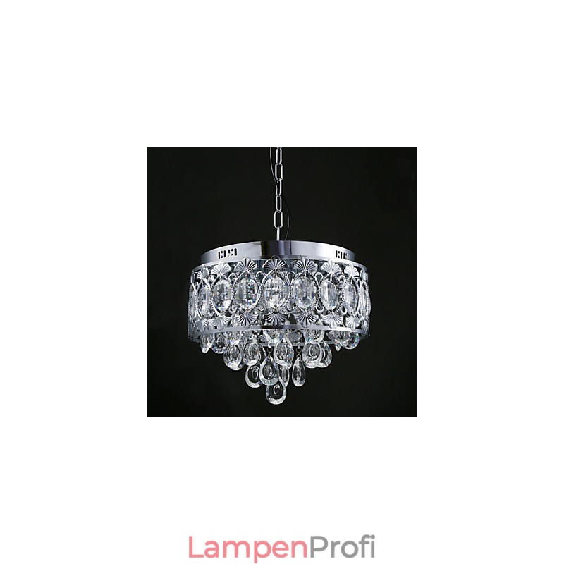 Eleganter moderner transparenter Kristall-Kronleuchter mit 4 Lichtern
