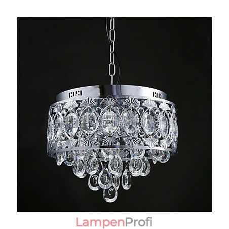 Eleganter moderner transparenter Kristall-Kronleuchter mit 4 Lichtern Eleganter moderner transparenter Kristall-Kronleuchter mit 4 Lichtern
