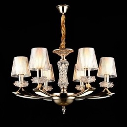 Moderne zeitgenössische traditionelle klassische Zinklegierungsfunktion für Kristall-Mini-Metallpendelleuchte