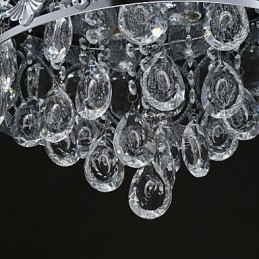 Eleganter moderner transparenter Kristall-Kronleuchter mit 4 Lichtern