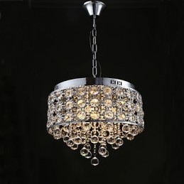 4 Lichter Sonnenblumen K9 Transparent Kristall Kronleuchter