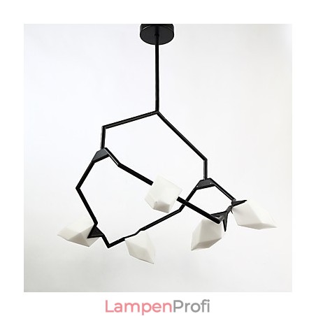 Fünf Licht Post Moderne Metall mit Glas Pfirsich Kronleuchter Lampe die Kantine Schmücken Pendelleuchte