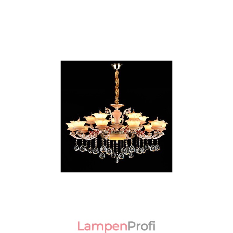 Pendelleuchte aus Zinklegierung für Kristall, Mini-Stil, Metall, für den Innenbereich, Geschäfte, 15 Glühbirnen