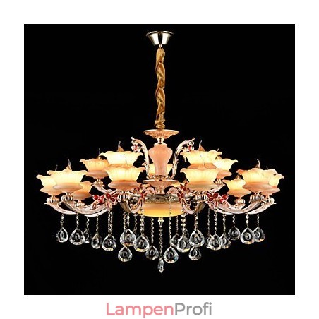 Pendelleuchte aus Zinklegierung für Kristall, Mini-Stil, Metall, für den Innenbereich, Geschäfte, 15 Glühbirnen