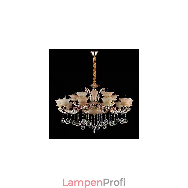 Pendelleuchte aus Zinklegierung für Kristall, Mini-Stil, Metall, für den Innenbereich, Geschäfte, 15 Glühbirnen