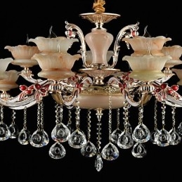 Pendelleuchte aus Zinklegierung für Kristall, Mini-Stil, Metall, für den Innenbereich, Geschäfte, 15 Glühbirnen