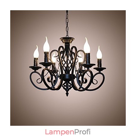Kronleuchter im europäischen Stil, Esszimmerbeleuchtung, einfache Originalität, innovative Kerzen, 6 Lichter Kronleuchter im europäischen Stil, Esszimmerbeleuchtung, einfache Originalität, innovative Kerzen, 6 Lichter
