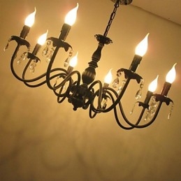 Europäischer Stil Kristallkerzenlampe Lampe Bekleidungsgeschäft Lampen und Laternen Dekoration Projekt Droplight