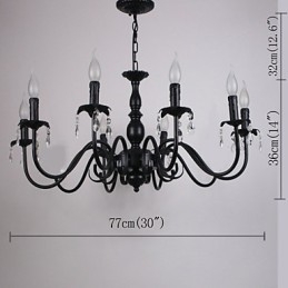 Europäischer Stil Kristallkerzenlampe Lampe Bekleidungsgeschäft Lampen und Laternen Dekoration Projekt Droplight
