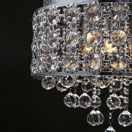 4 Lichter Sonnenblumen K9 Transparent Kristall Kronleuchter