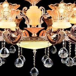 Pendelleuchte aus Zinklegierung für Kristall, Mini-Stil, Metall, für den Innenbereich, Geschäfte, 15 Glühbirnen