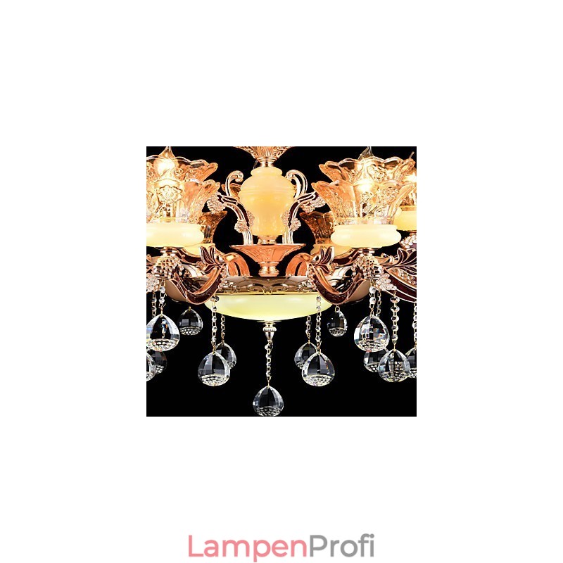 Pendelleuchte aus Zinklegierung für Kristall, Mini-Stil, Metall, für den Innenbereich, Geschäfte, 15 Glühbirnen