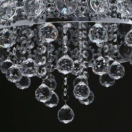 4 Lichter Sonnenblumen K9 Transparent Kristall Kronleuchter