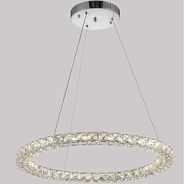 Moderne Ring Kristall Pendelleuchte Moderne Kristall Kronleuchter Deckenleuchte Innenleuchten Dimmbar mit Fernbedienung