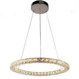 Moderne Ring Kristall Pendelleuchte Moderne Kristall Kronleuchter Deckenleuchte Innenleuchten Dimmbar mit Fernbedienung