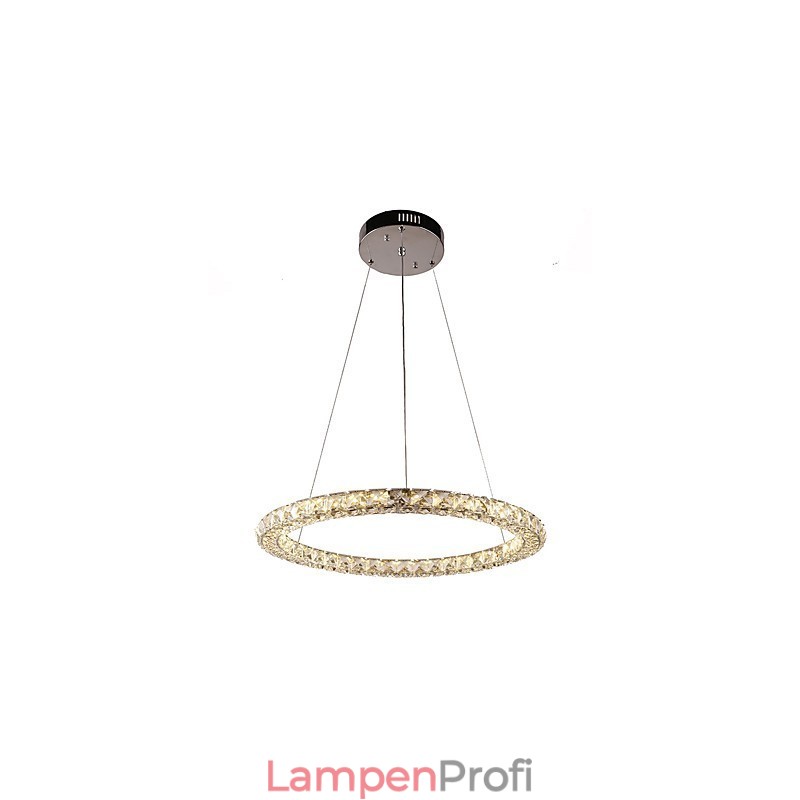 Moderne Ring Kristall Pendelleuchte Moderne Kristall Kronleuchter Deckenleuchte Innenleuchten Dimmbar mit Fernbedienung