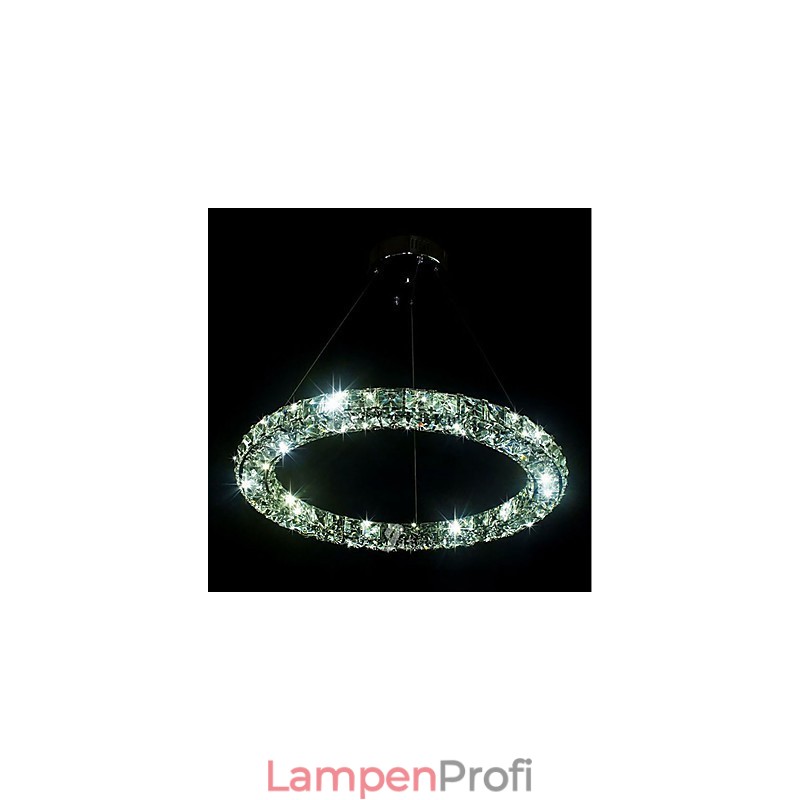 Moderne Ring Kristall Pendelleuchte Moderne Kristall Kronleuchter Deckenleuchte Innenleuchten Dimmbar mit Fernbedienung