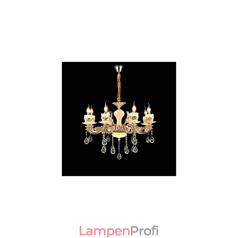 Traditionelle klassische Zinklegierung für Kronleuchter aus Kristall im Mini-Stil mit 8 Glühbirnen