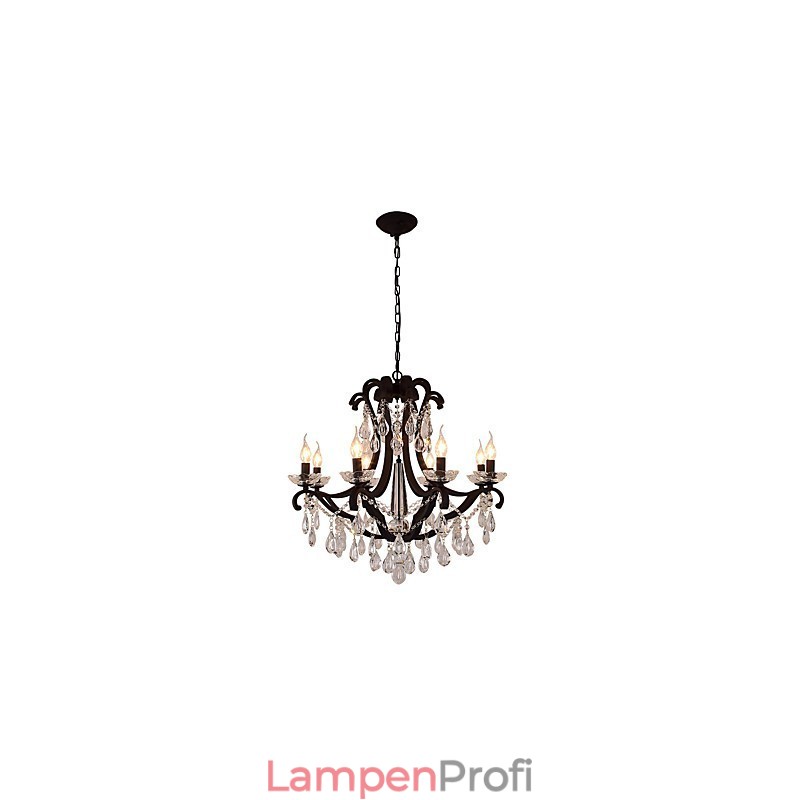 8 Lichter Kristall Kronleuchter Modern Zeitgenössisch Traditionell Klassisch Rustikal Lodge Vintage Retro Laterne Trommel Land Malerei