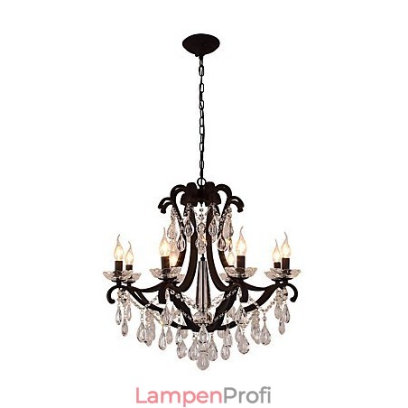 8 Lichter Kristall Kronleuchter Modern Zeitgenössisch Traditionell Klassisch Rustikal Lodge Vintage Retro Laterne Trommel Land Malerei