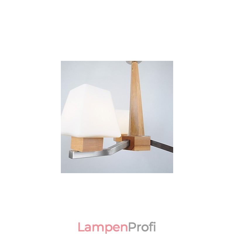 Modernes, zeitgenössisches galvanisiertes Merkmal für Kronleuchter aus Holz und Bambus