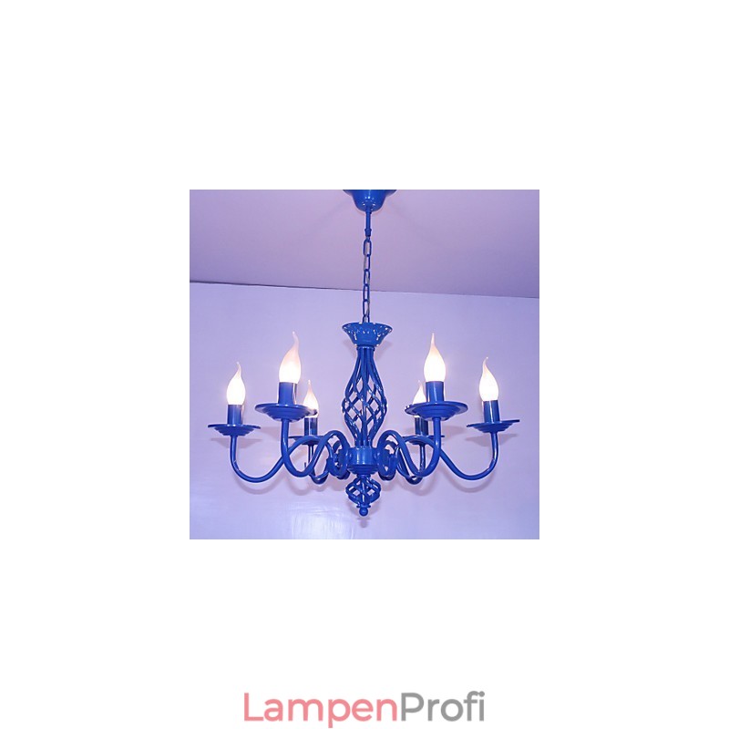 Künstlerisch schick und modern, andere Funktionen für Kerzenstil, Metall, für den Innenbereich, 6 Glühbirnen, Kronleuchter
