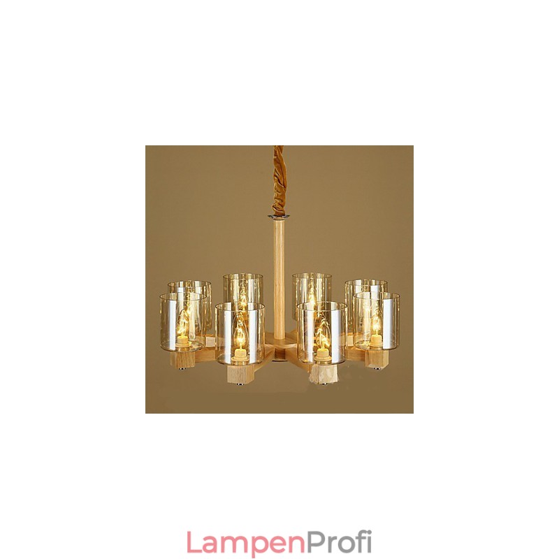 Mode Pendelleuchte Tisch Holz Glasabdeckung