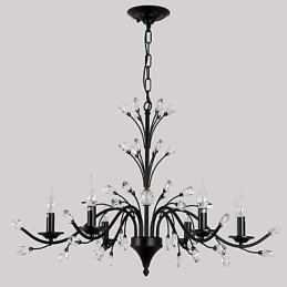 6 Lichter Kristall Kronleuchter Modern Zeitgenössisch Traditionell Klassisch Vintage Retro Country Malerei Feature