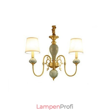 Traditionelles, klassisches Landhaus-Messing-Element für einen Kronleuchter aus Metall im Mini-Stil mit 3 Glühbirnen