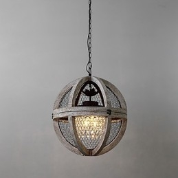 Vintage Metall American Industrial Loft Malerei Farbe Holz Kronleuchter Lampe die Indoor Dekorieren Pendelleuchte