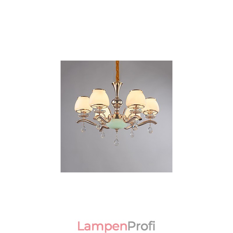 Kronleuchter, modern, zeitgenössisch, galvanisiert, Kristallmetall