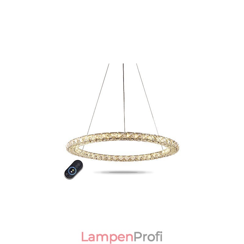 Ring Kristall Pendelleuchte Moderne Kristall Kronleuchter Deckenleuchten Innenleuchten Dimmbar mit Fernbedienung