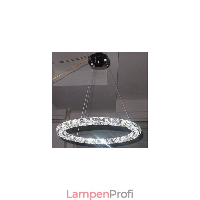 Ring Kristall Pendelleuchte Moderne Kristall Kronleuchter Deckenleuchten Innenleuchten Dimmbar mit Fernbedienung