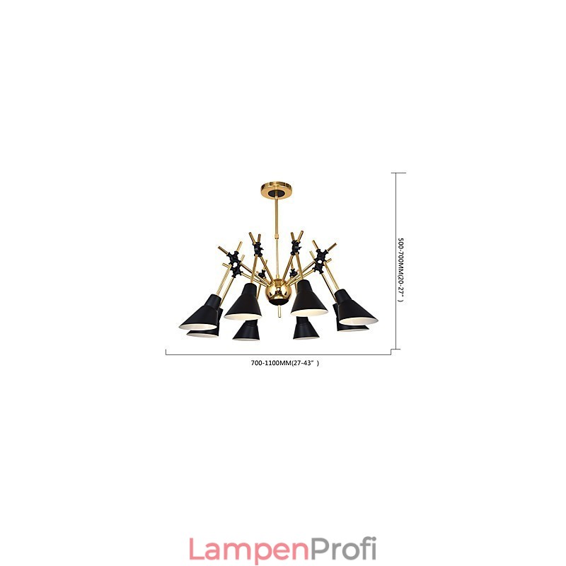 Personalisierte einstellbare Richtung Kunst Kronleuchter Lampe Kronleuchter N