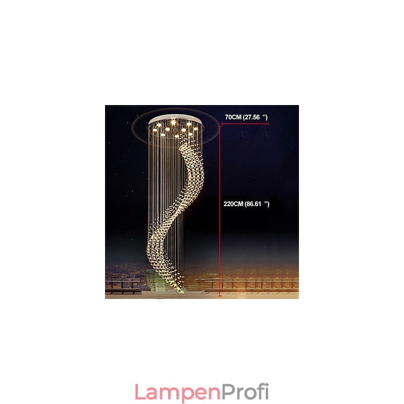 Moderne Kristall-Deckenpendelleuchte, Kronleuchter für den Innenbereich, Hängebeleuchtung für Zuhause, Kronleuchter, Lampen, Leuchten, 3 W, WARMWEISSE Glühbirnen