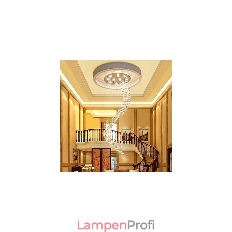 Moderne Kristall-Deckenpendelleuchte, Kronleuchter für den Innenbereich, Hängebeleuchtung für Zuhause, Kronleuchter, Lampen, Leuchten, 3 W, WARMWEISSE Glühbirnen