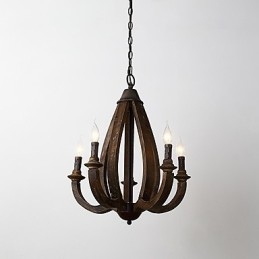 Vintage Malerei Feature Mini Stil Holz Bambus Kronleuchter Lampe die Dekorieren Pendelleuchte