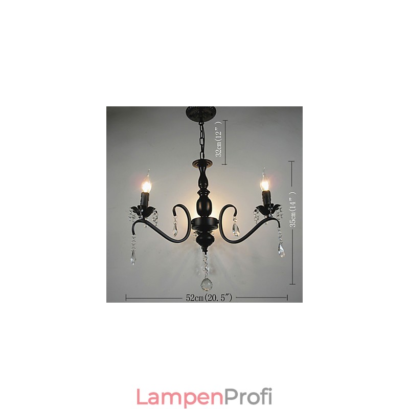 Kristall-Kronleuchter im europäischen Stil Schmiedeeisen Lampe kreative Kerzenlampen und Laternen