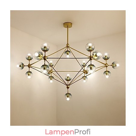 Twenty_one Light Postmoderne Pendelleuchte im europäischen Stil, Modo-Metall-Glas, für die Dekoration des Foyers, industrielle Kronleuchterlampe Twenty_one Light Postmoderne Pendelleuchte im europäischen Stil, Modo-Metall-Glas, für die Dekoration des Foyers, industrielle Kronleuchterlampe