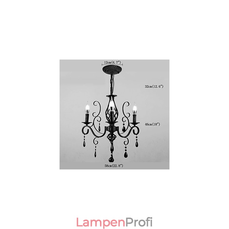 Kristalllampe 3 Licht Moderne einfache Neuheit Beleuchtungen