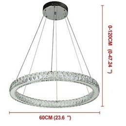 Dimmbare Ring Deckenleuchte Pendelleuchte Moderne Kronleuchter Beleuchtung Innenlampe mit Fernbedienung