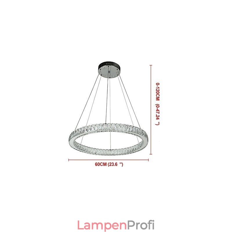 Dimmbare Ring Deckenleuchte Pendelleuchte Moderne Kronleuchter Beleuchtung Innenlampe mit Fernbedienung
