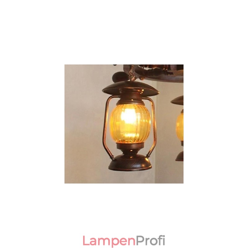 Retro Malerei Holz Bambus Kronleuchter